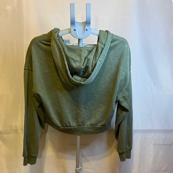 Forest Green Women's Zip-Up Hoodie - Picture 6 of 7